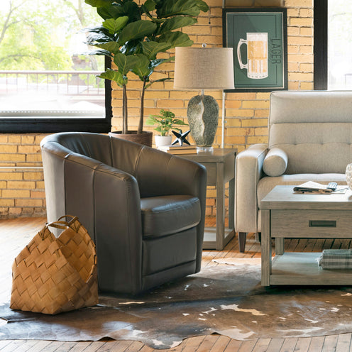 Denver Chocolate Swivel Chair